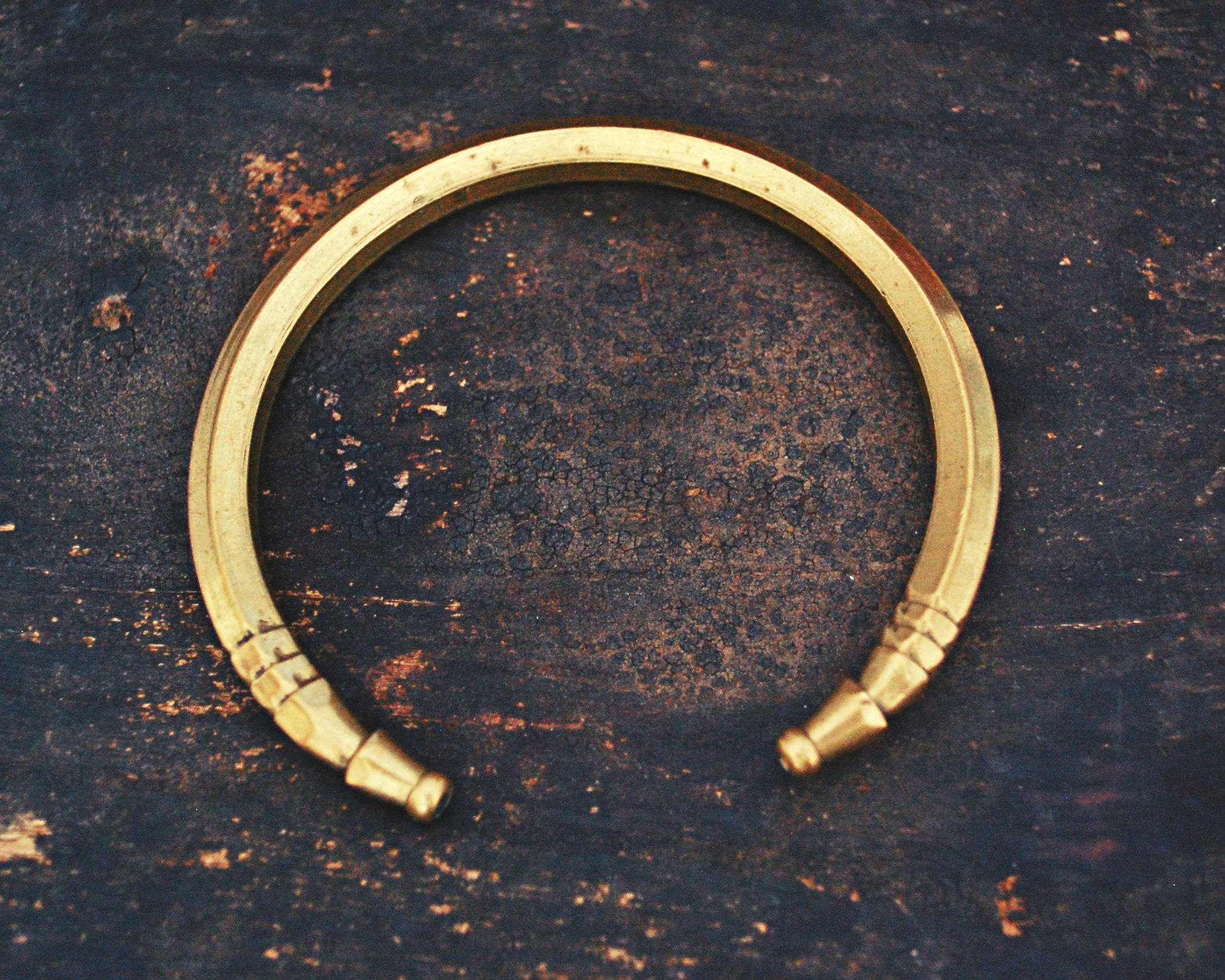 Nepali Brass Bracelet - LARGE