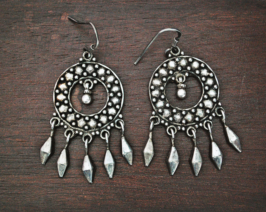 Rajasthani Silver Earrings with Tassels