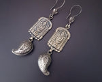 Afghani Silver Paisley Earrings