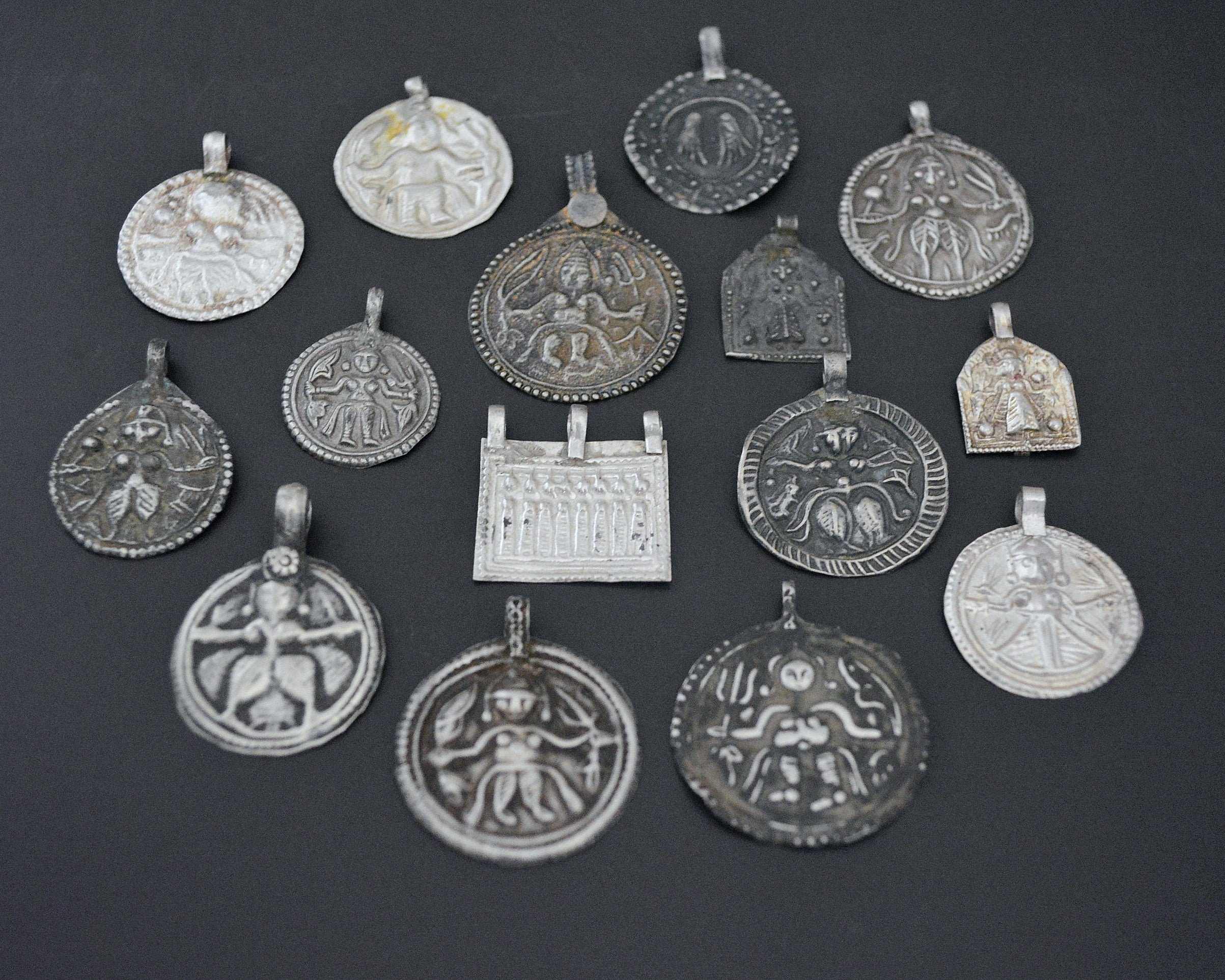 Set Hindu Charm Amulet Pendants - SET