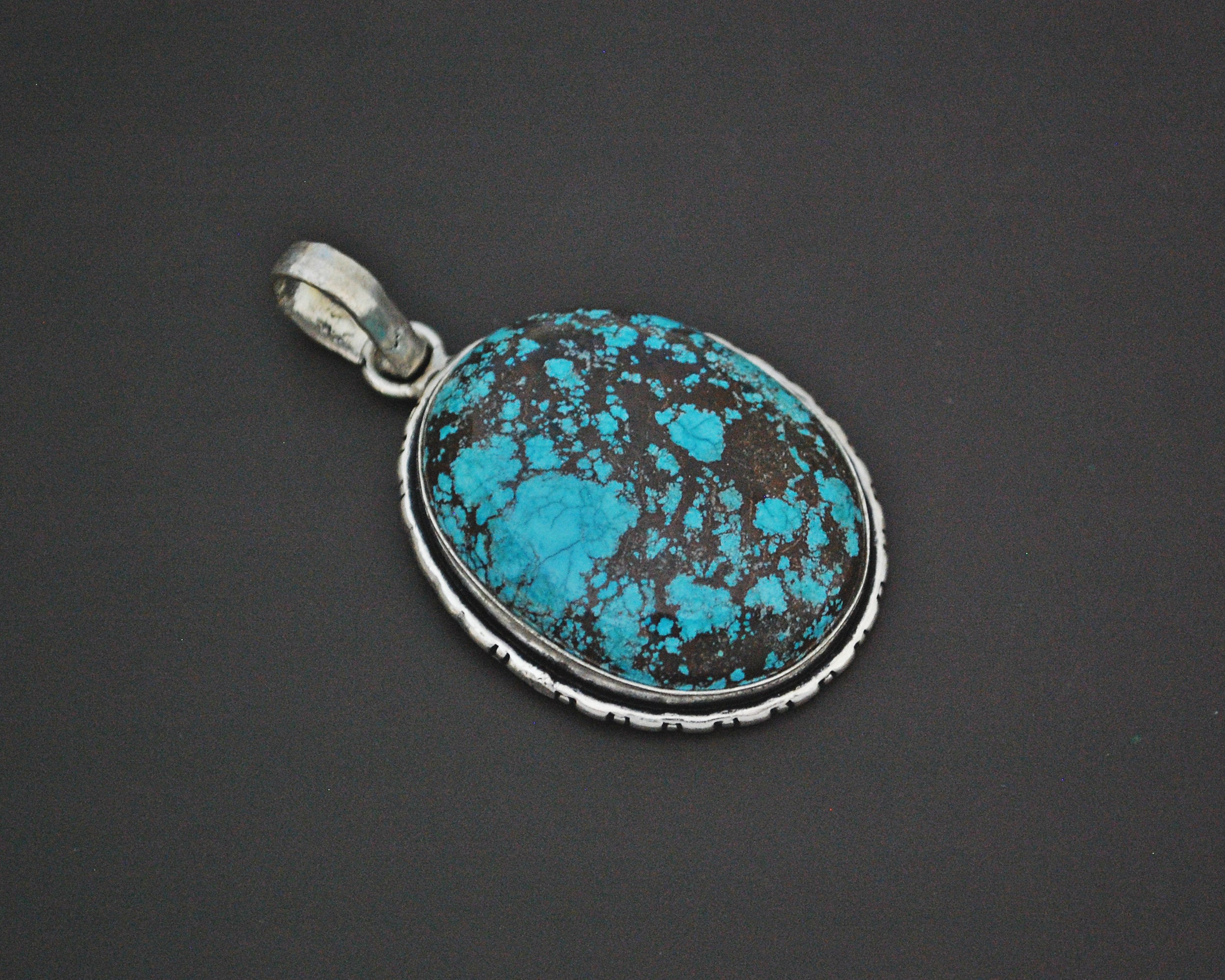 Large Turquoise Pendant from India