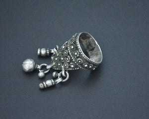 Reserved - Old Yemeni Ring with Bells - Size 7.5
