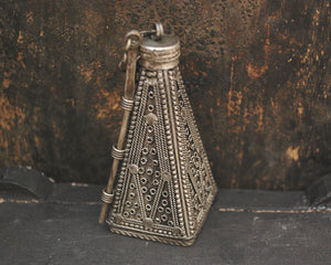 Yemeni Silver Khol Container
