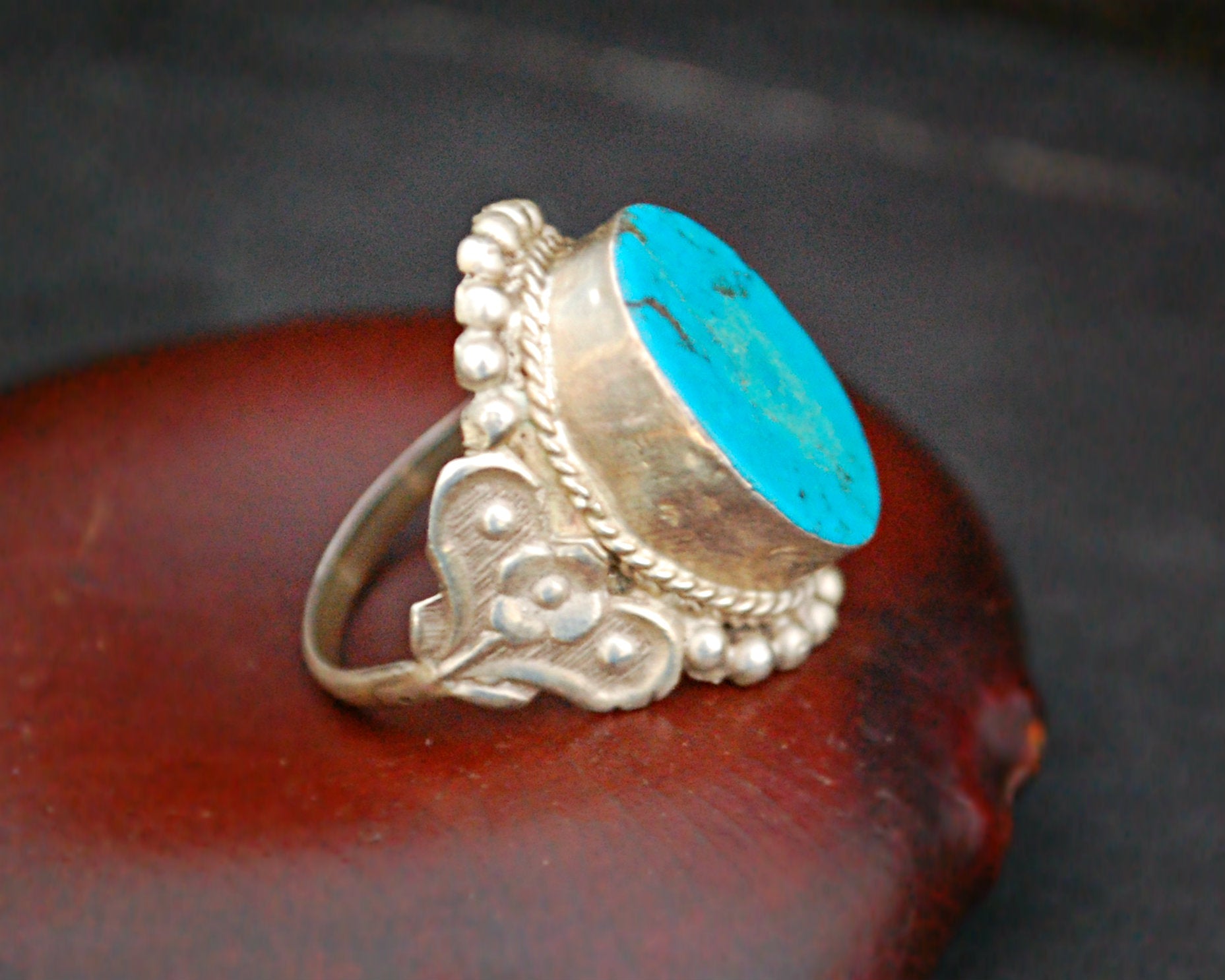 Nepali Turquoise Ring - Size 6.5