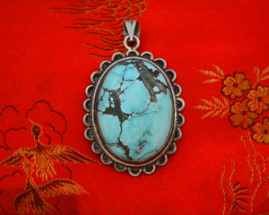Large Turquoise Pendant from India