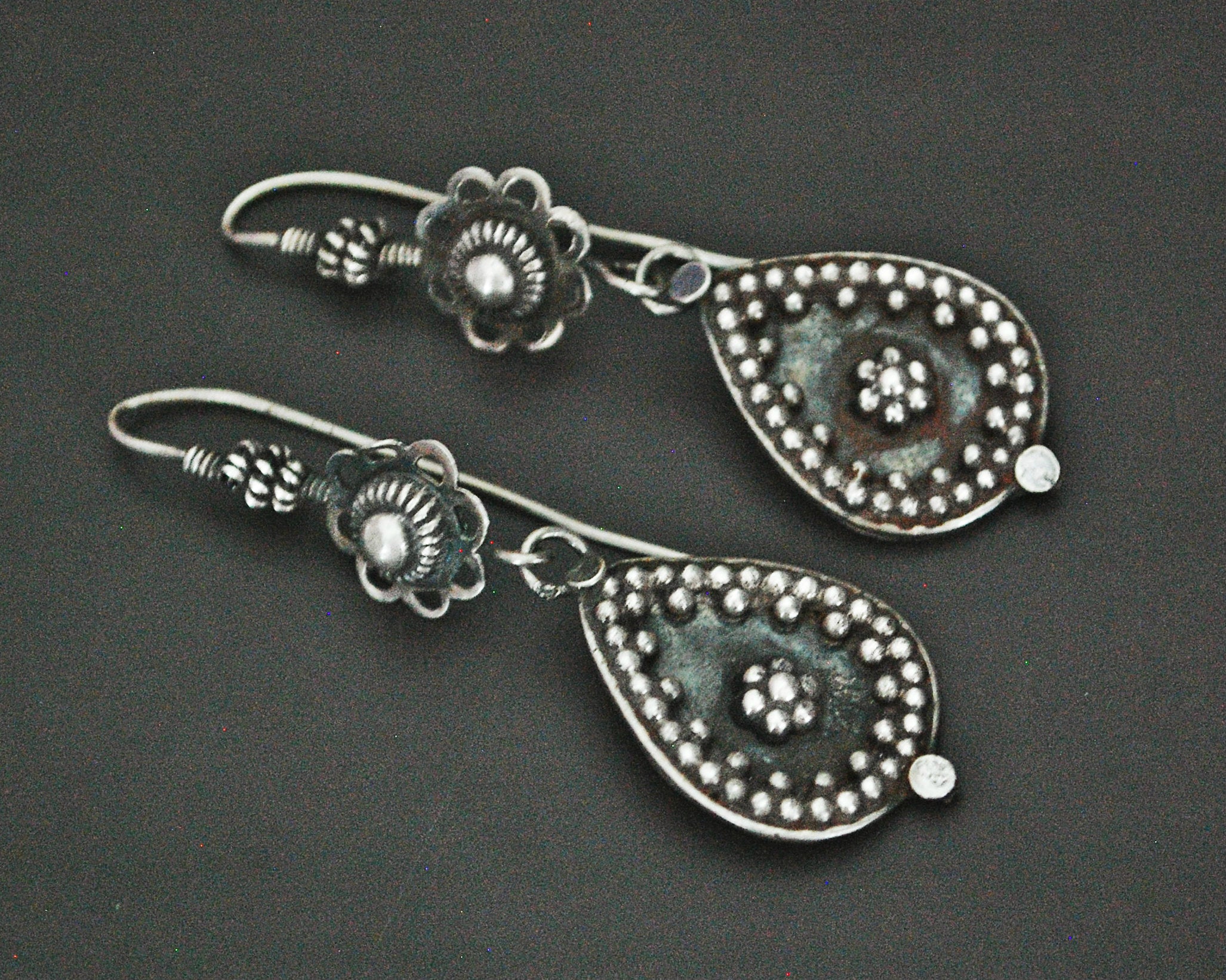 Vintage Silver Indian Earrings