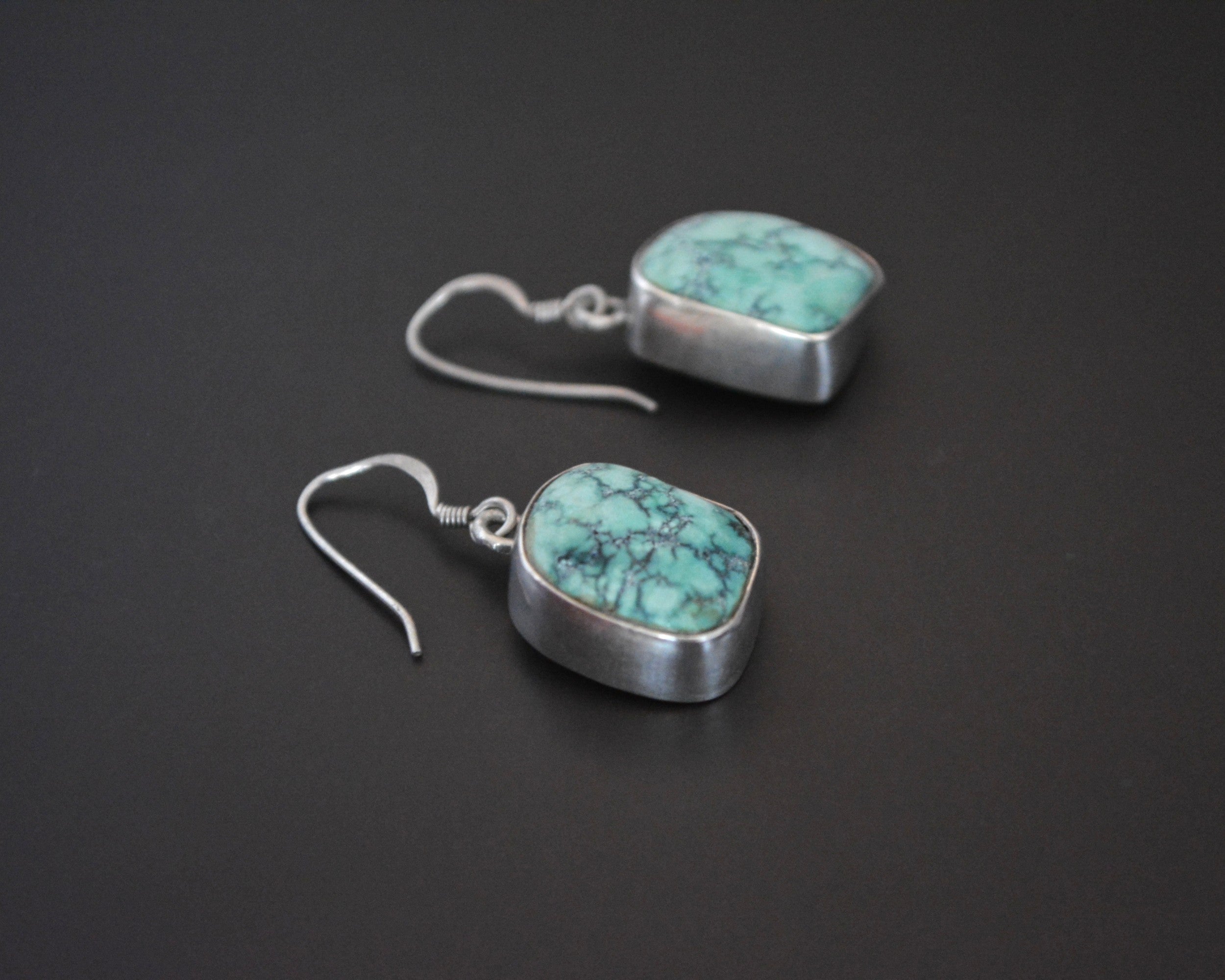 Ethnic Turquoise Dangle Earrings