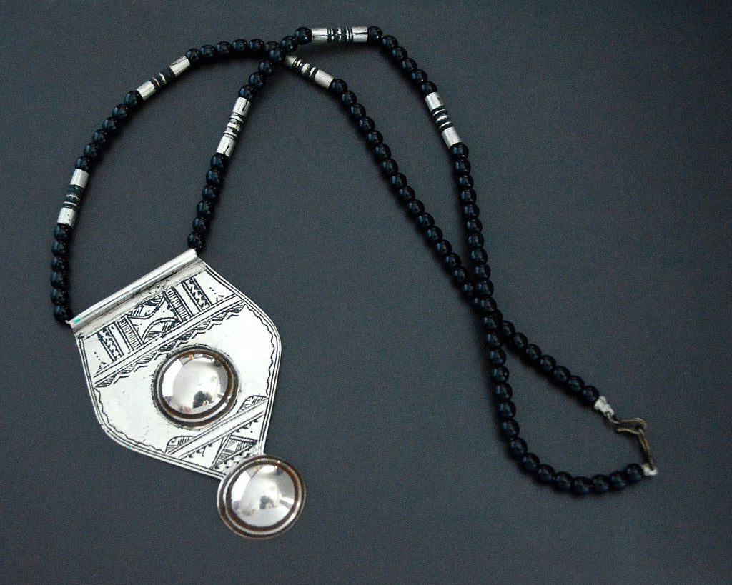 Tuareg Silver Necklace with Amulet