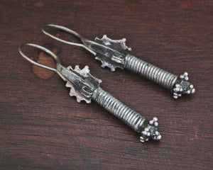 Antique Turkmen Coral Earrings