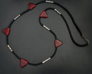 Tuareg Red Beads Necklace - Long