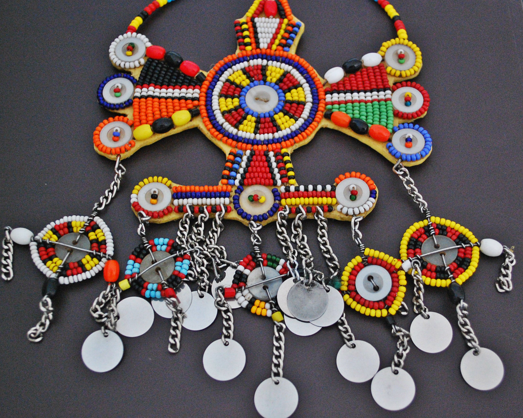 Large African Beaded Maasai Necklace