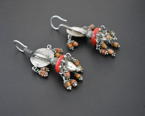 Reserved for E. - Uzbek Turquoise Coral Earrings