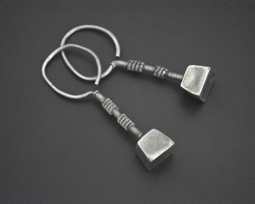 Large Gujarati Silver Earrings