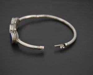 Vintage Lapis Lazuli Bracelet from India - SMALL - Hinged