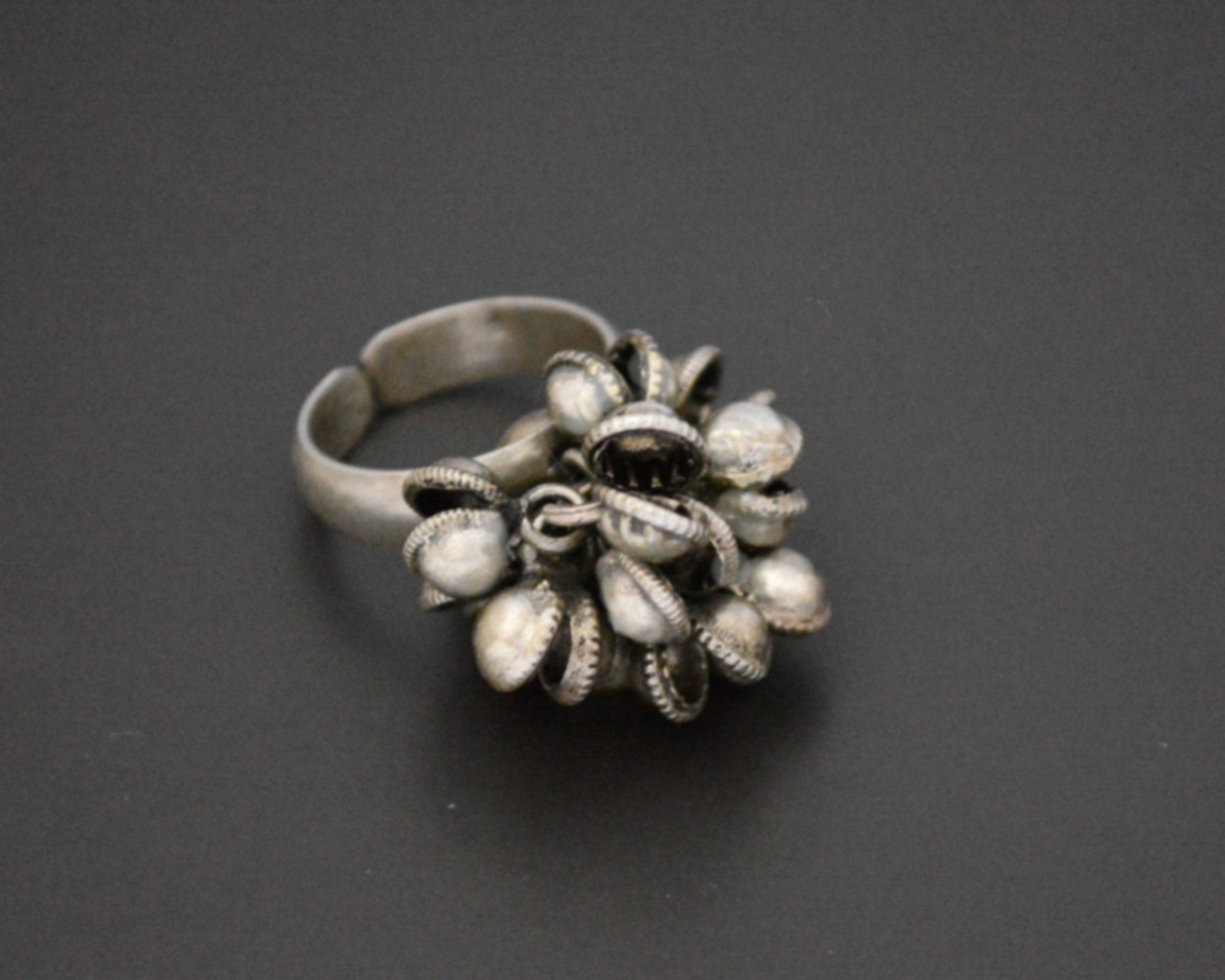 Rajasthani Silver Ring with Bells- Size 8