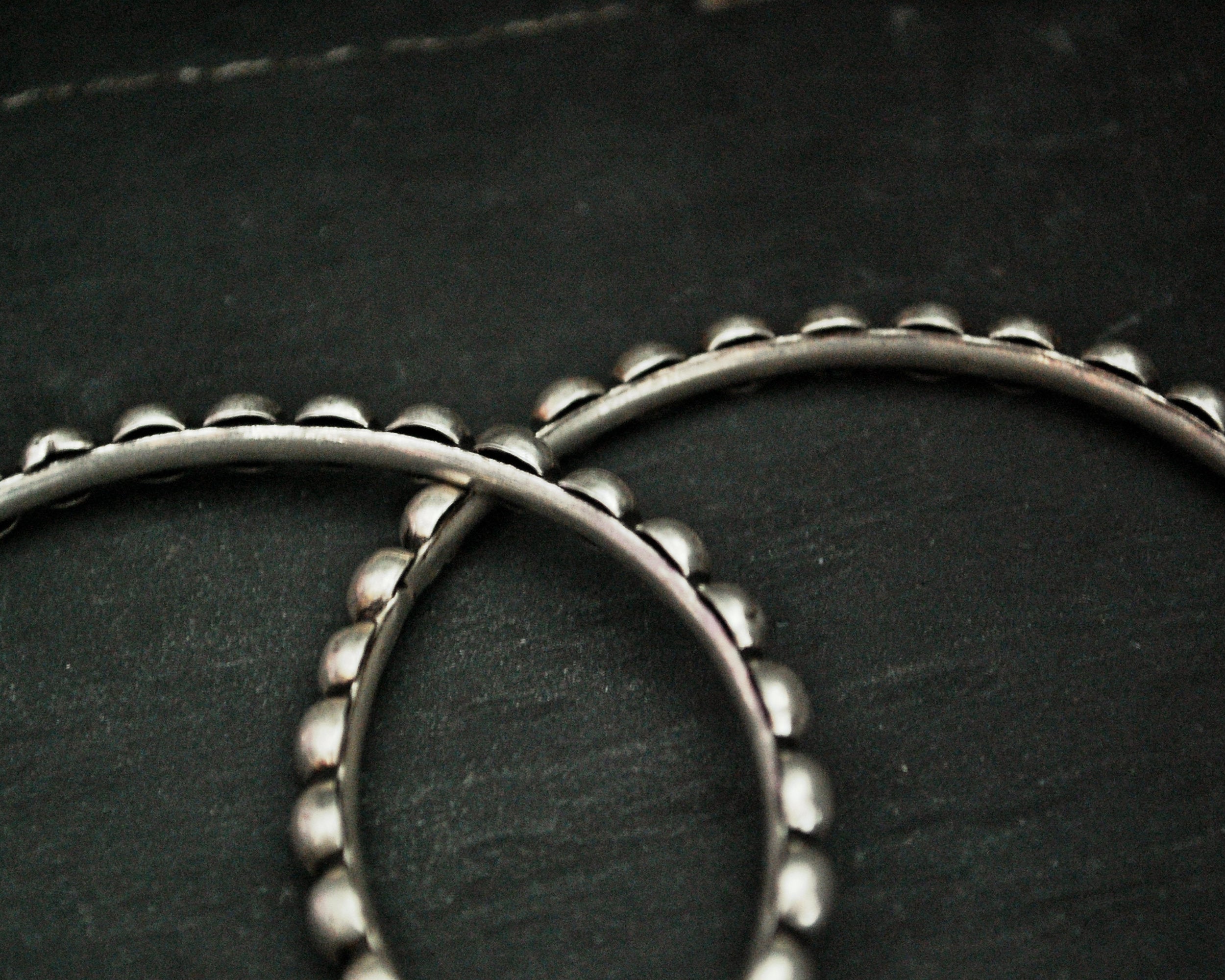 Indian Sterling Silver Bangle Bracelets - PAIR