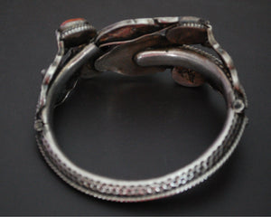 Fabulous Nepali Dragon Bracelet with Coral and Turquoises