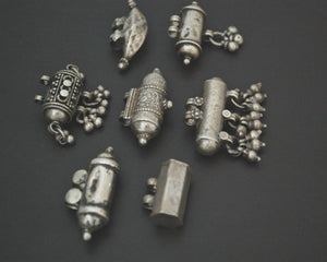 Set Old Indian Taviz Amulet Pendants from Rajasthan