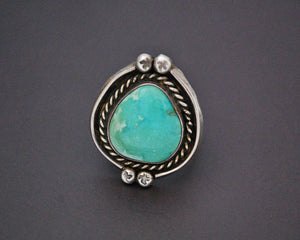 Native American Navajo Turquoise Ring - Size 6.25