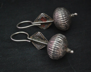 Antique Afghani Turquoise Earrings
