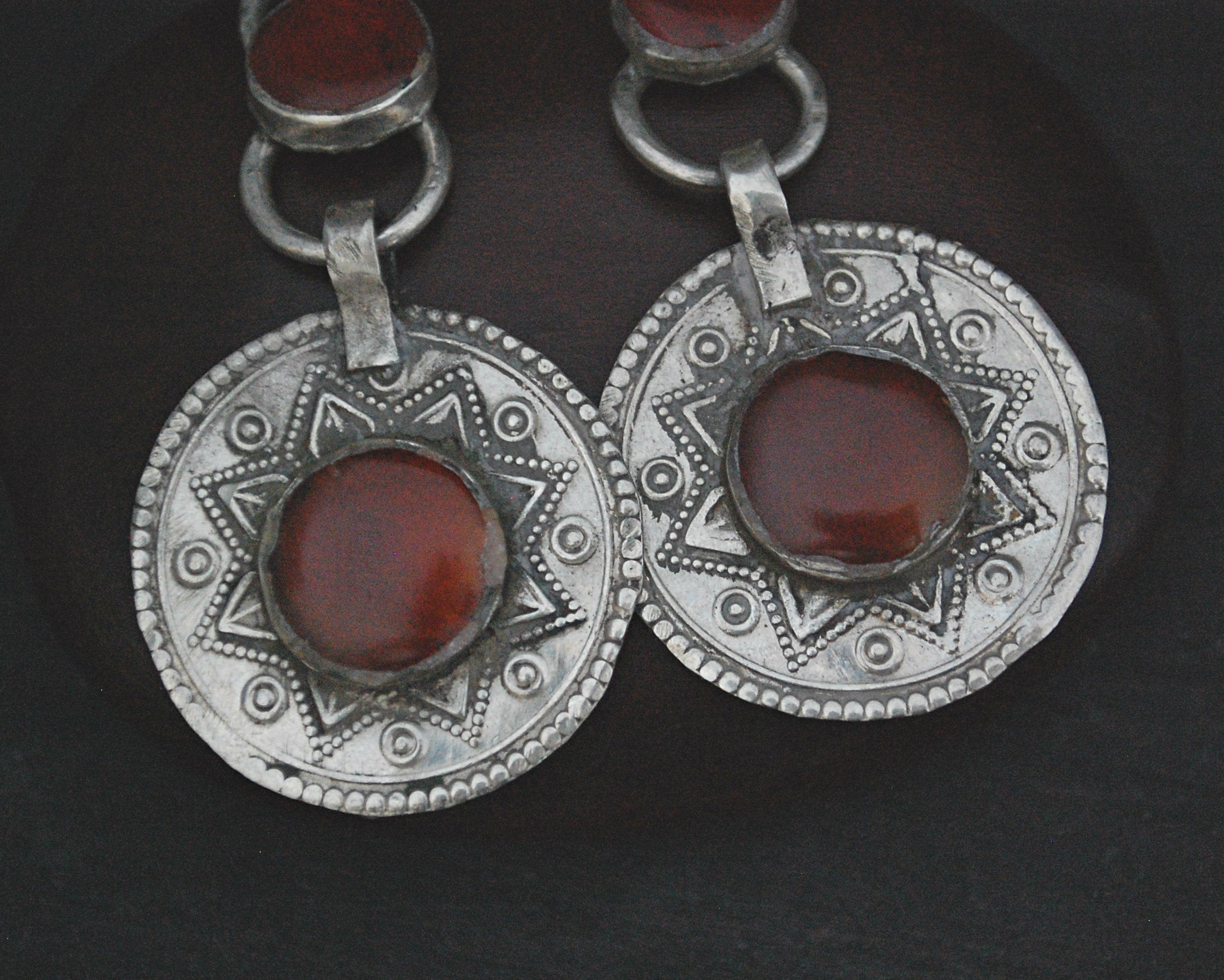 Afghani Carnelian Dangle Earrings