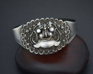 Old Silver Barong Cuff Bracelet from Bali