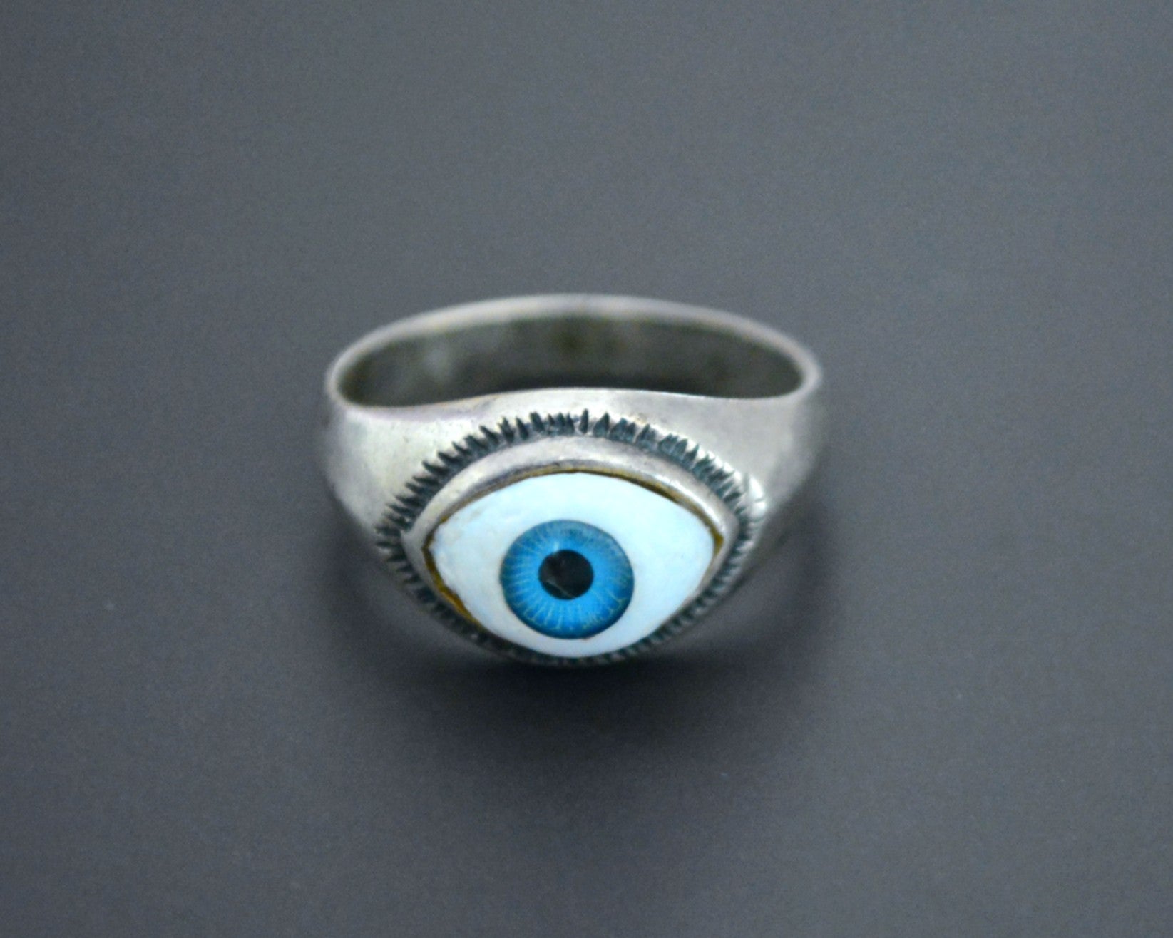 Silver Eye Ring - Size 7.5