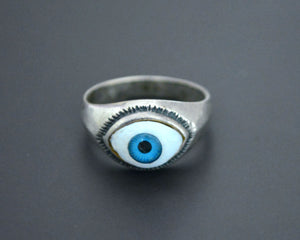 Silver Eye Ring - Size 7.5