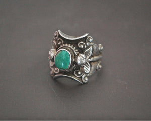 Nepali Turquoise Saddle Ring - Size 7