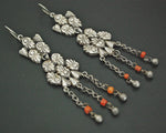Uzbek Coral Silver Earrings