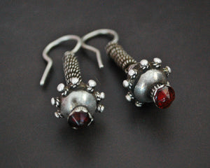 Antique Afghani Earrings with Glass