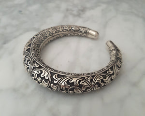 Rajasthani Silver Repoussee Bracelet