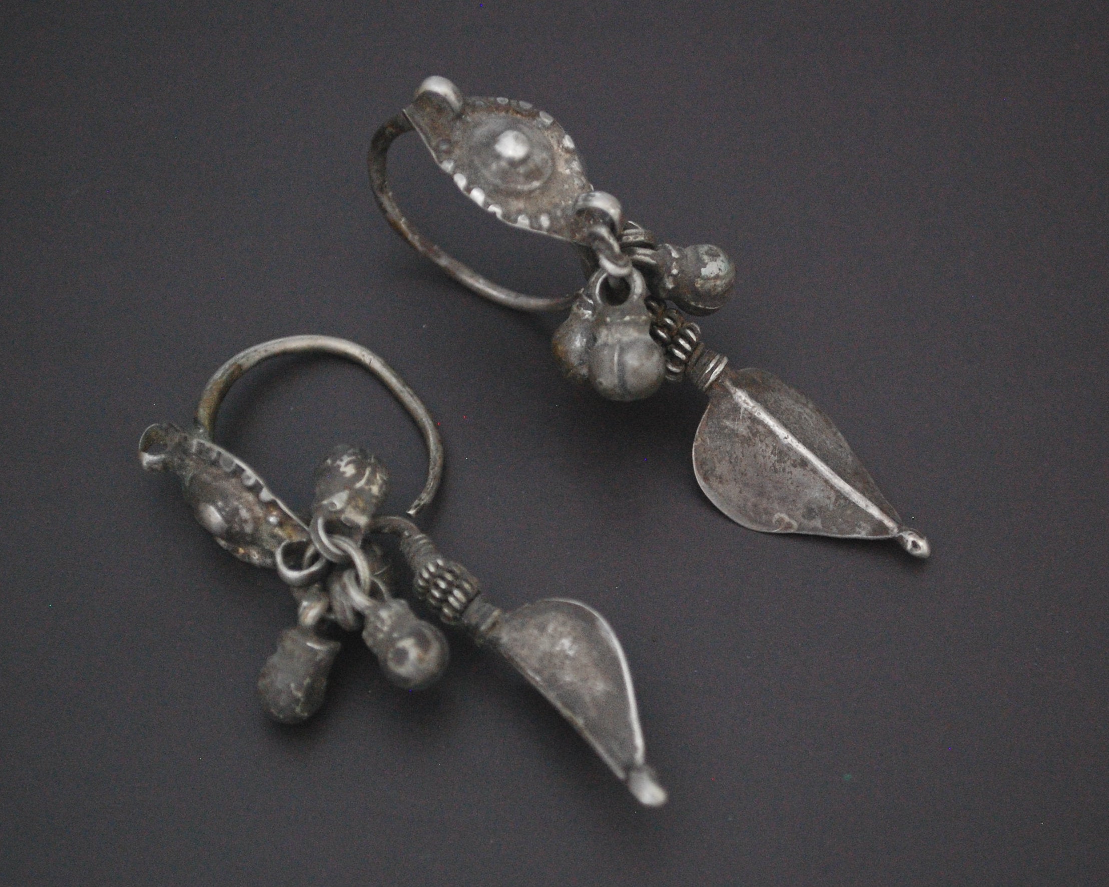 Old Rajasthani Silver Earrings
