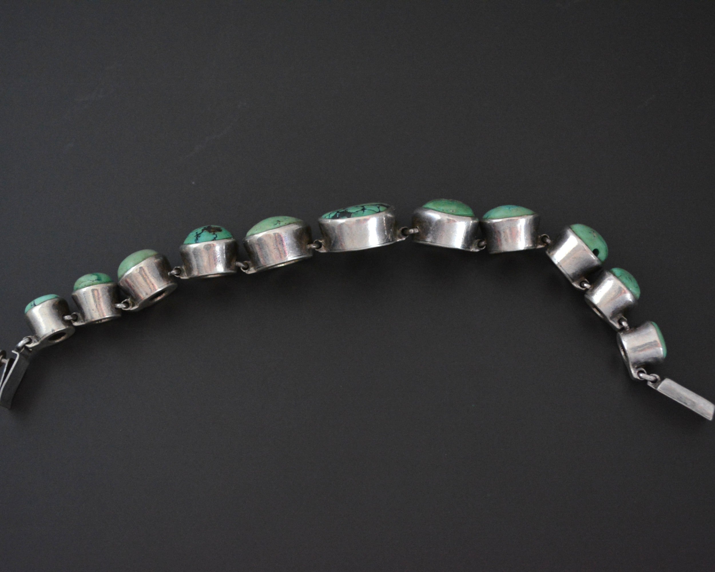 Bold Ethnic Turquoise Link Bracelet