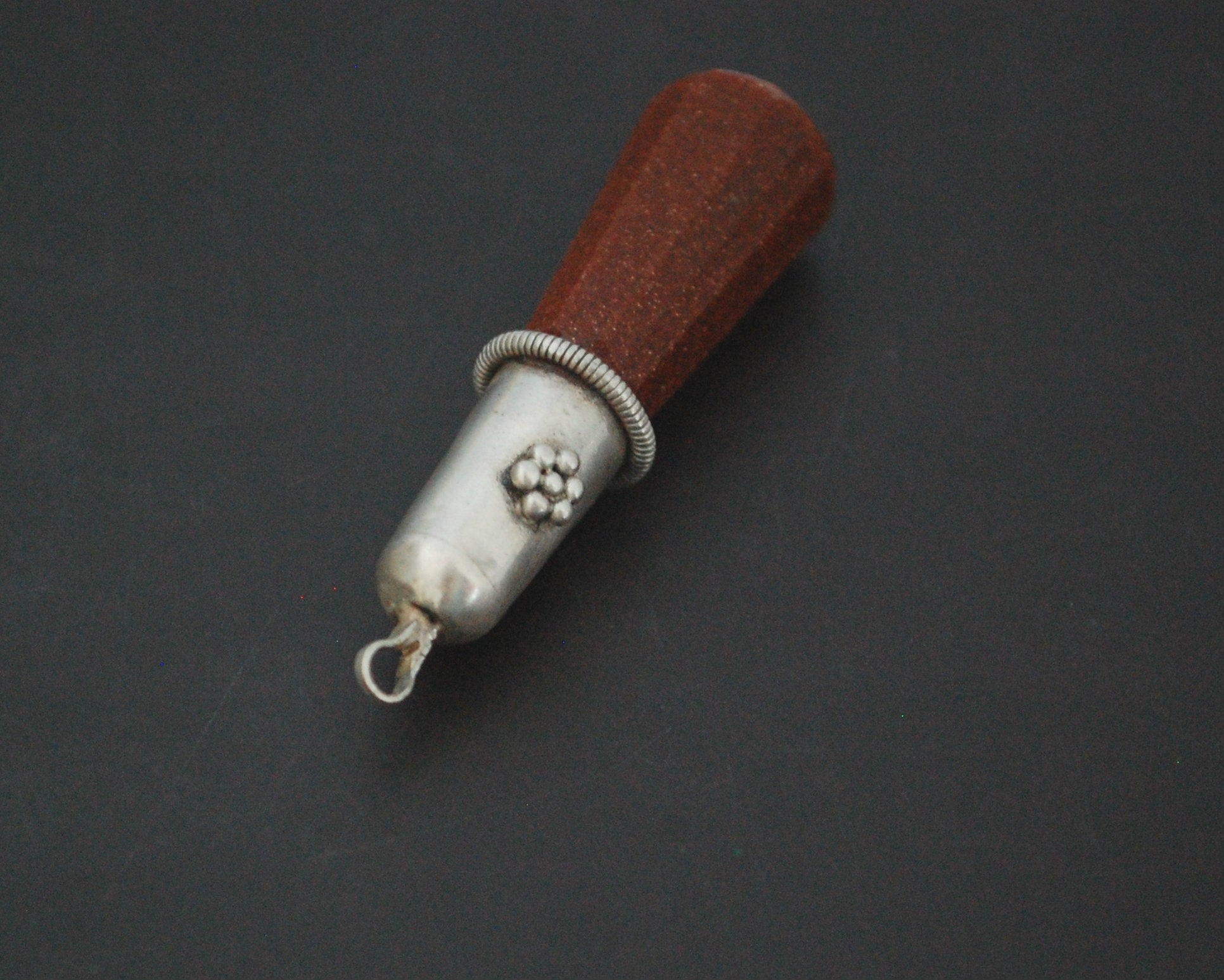 Sun Star Stone Pendant with Sterling Silver Setting