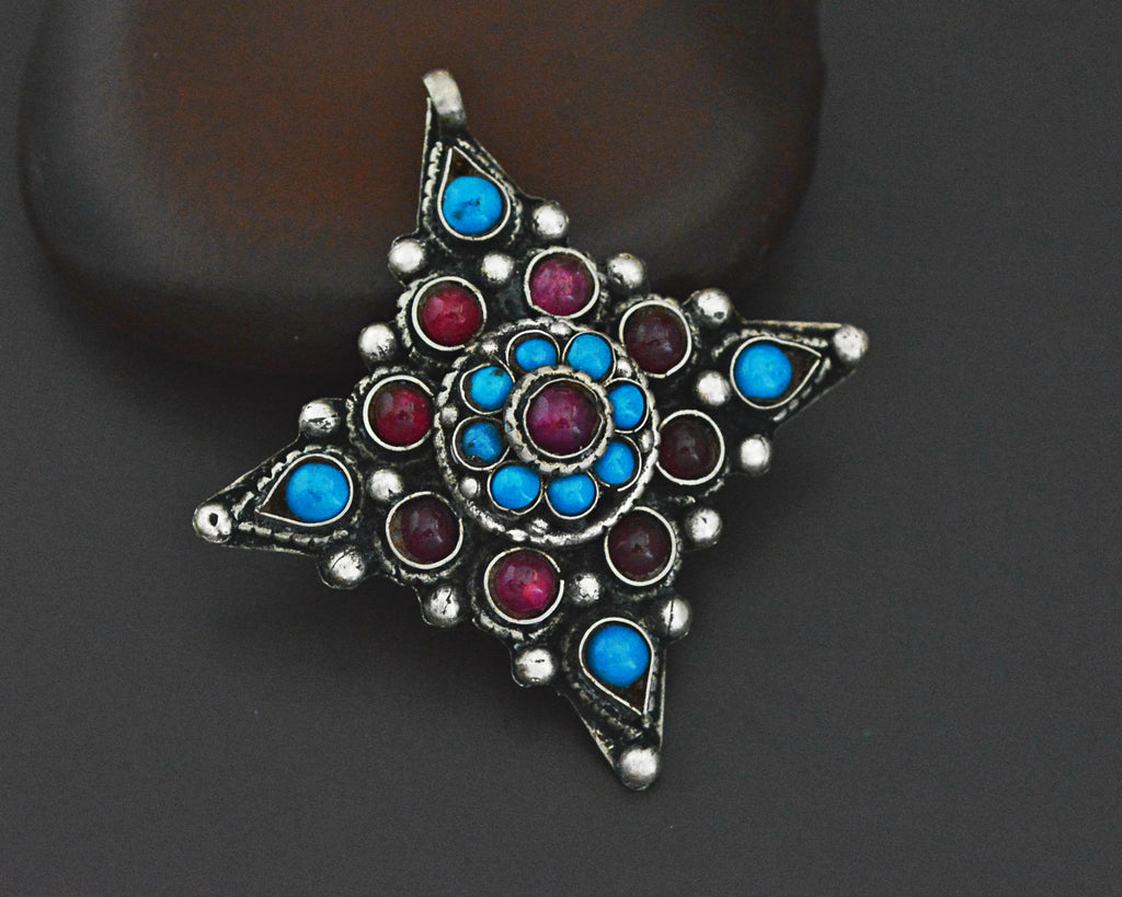Nepali Turquoise Ruby Pendant