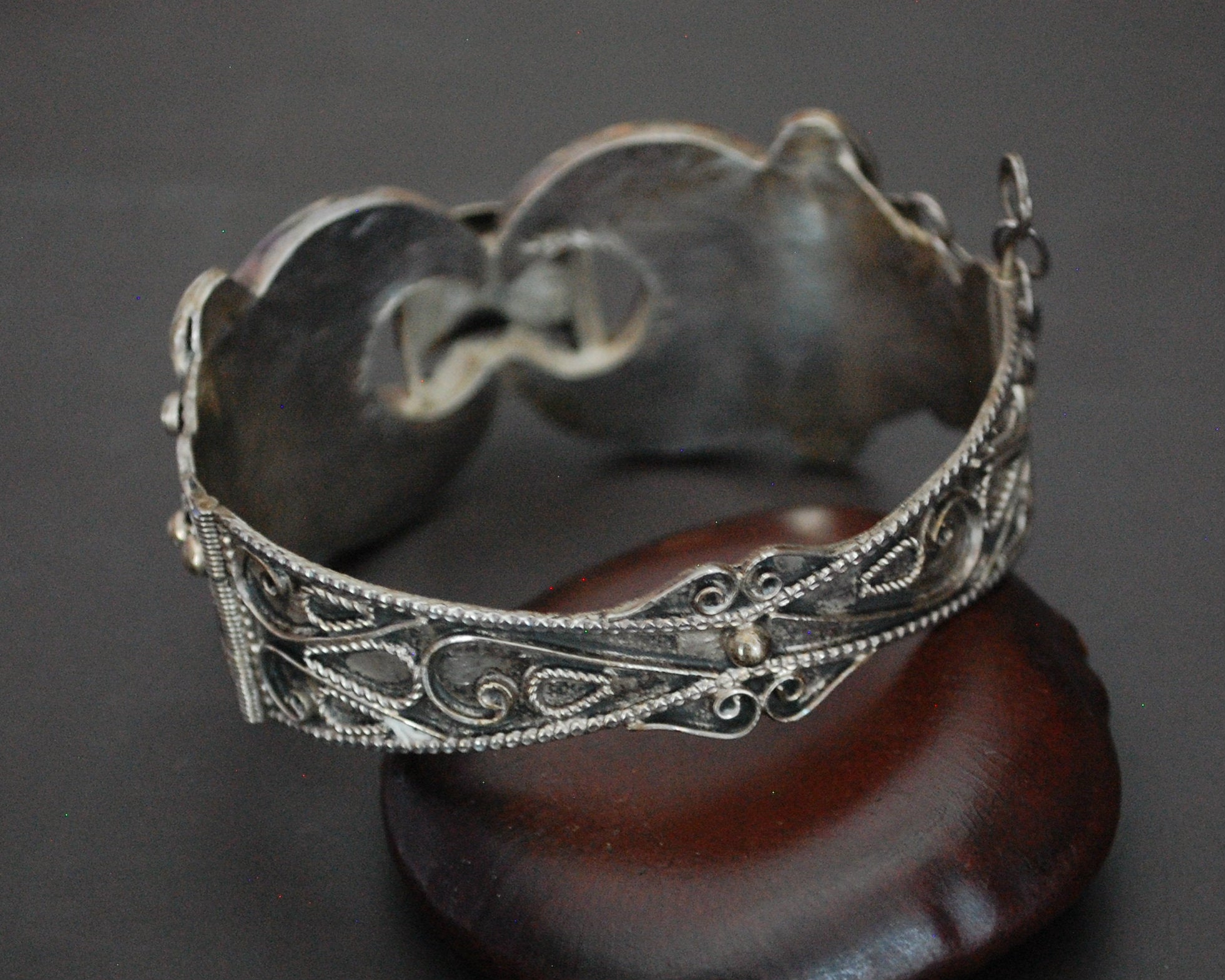 Tunisian Hinged Silver Bracelet