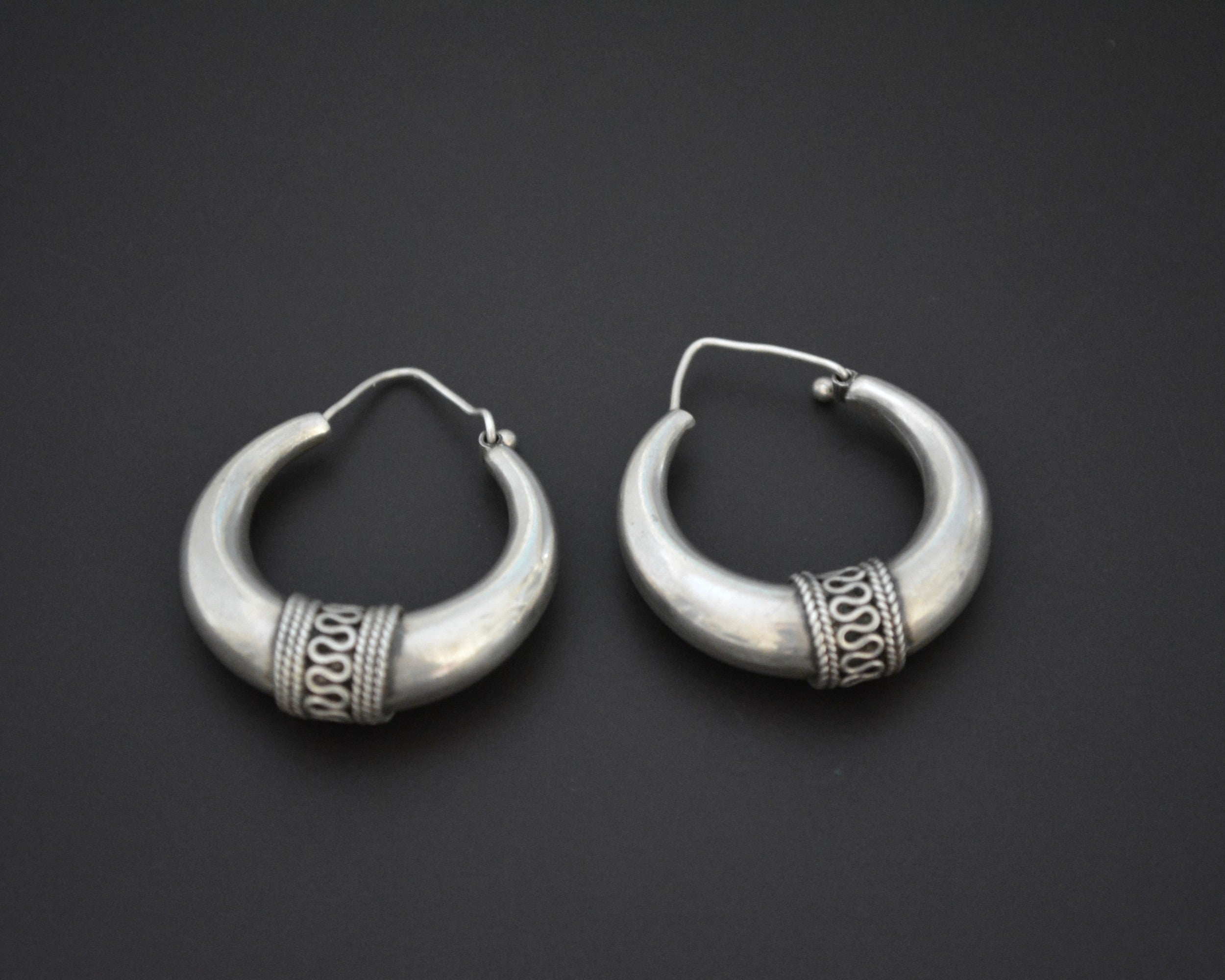 Ethnic Hoop Earrings from India - MEDIUM -