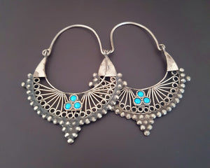Afghani Earrings with Turquoise