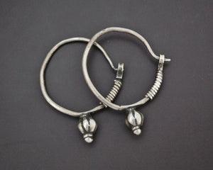 Afghani Poppy Hoop Earrings