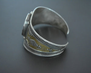 Reserved for A.- Kazakh Gilded Silver Cuff Bracelet