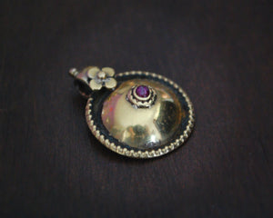 South Indian 22K Thali Bottu Pendant with Ruby