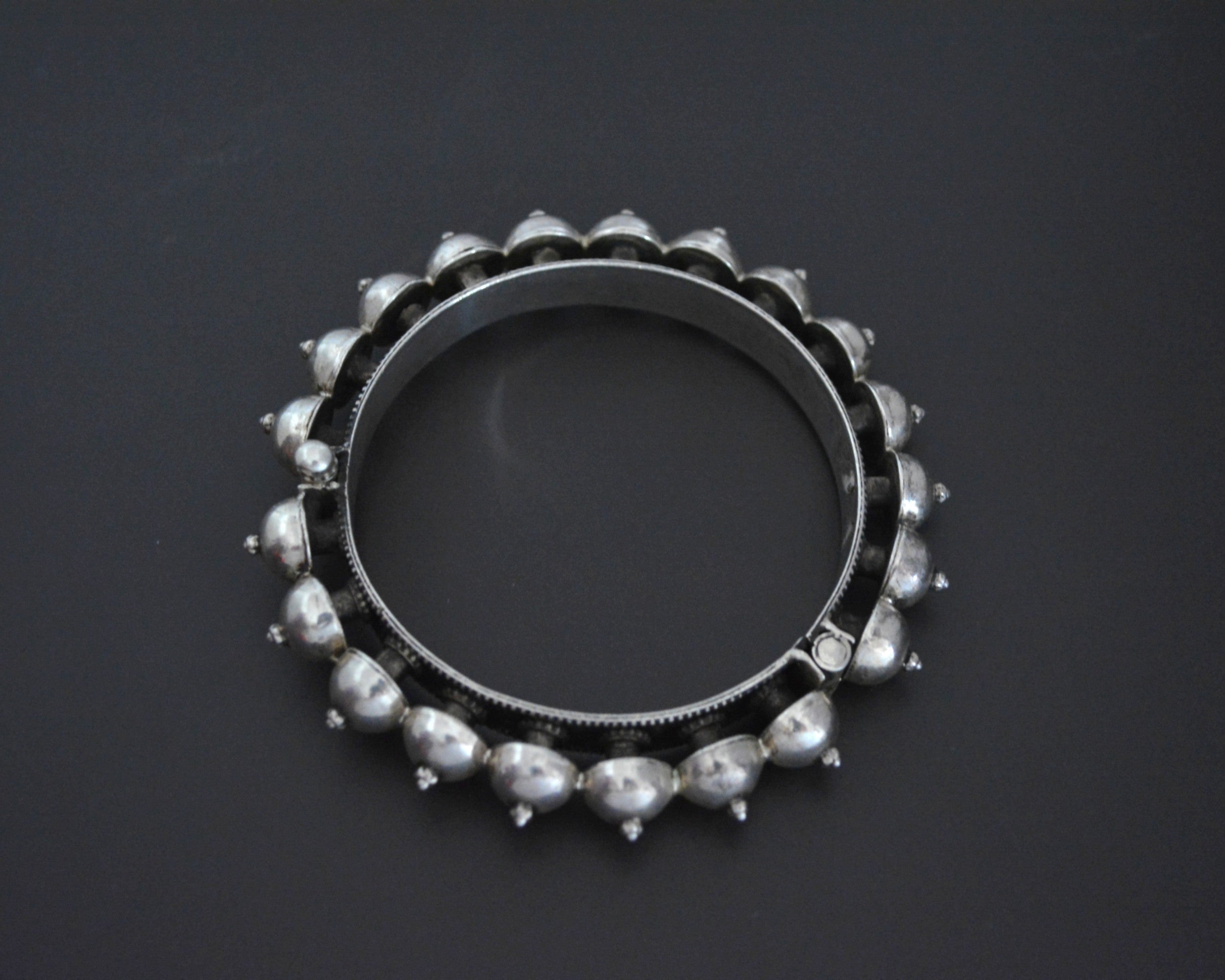 Indian Silver Bracelet - Hinged - SMALL/MEDIUM