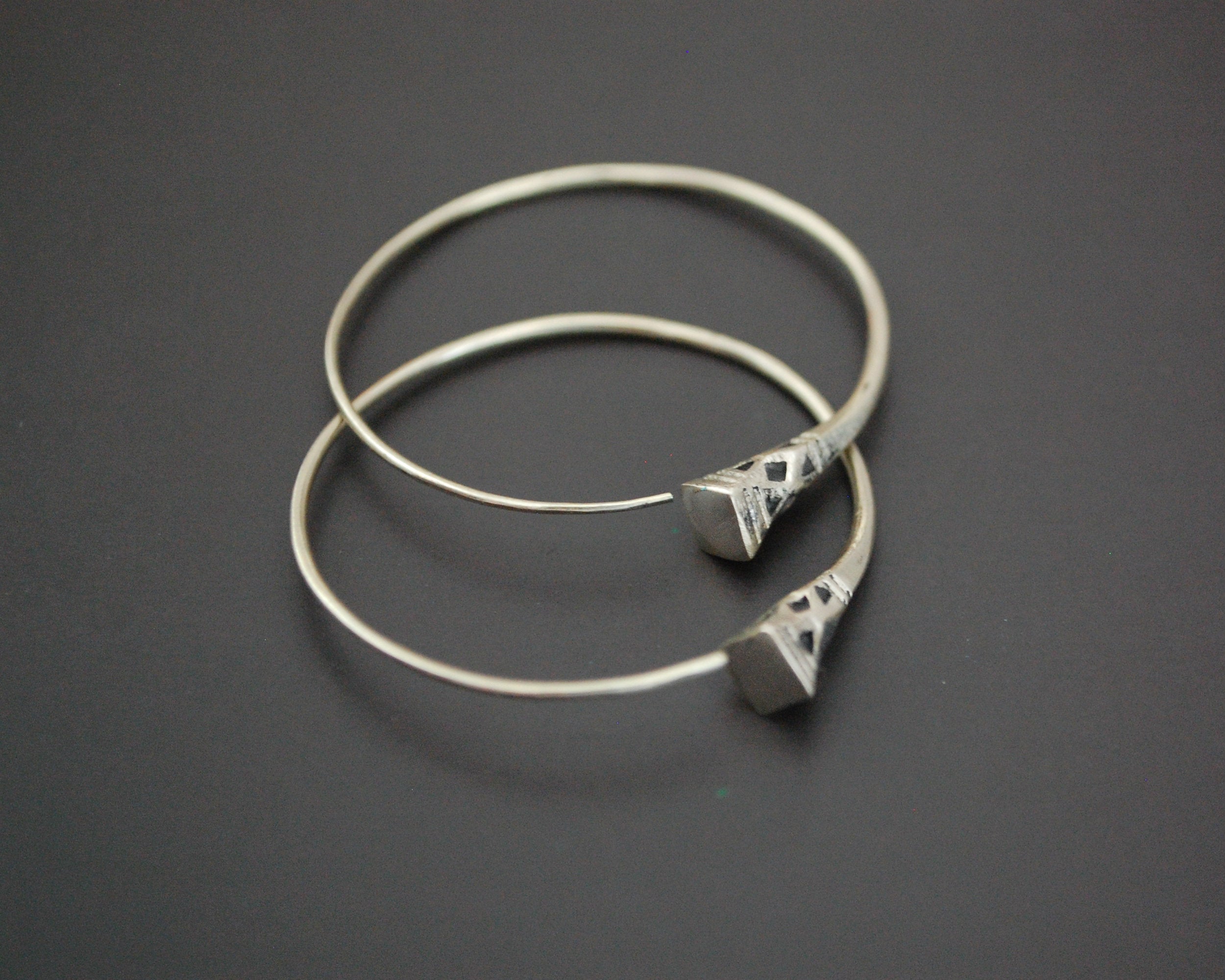 Tuareg Hoop Earrings - Thin and Medium Size
