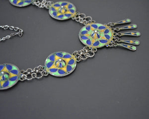 Berber Enamel Necklace - Algerian Kabyle Berber Necklace