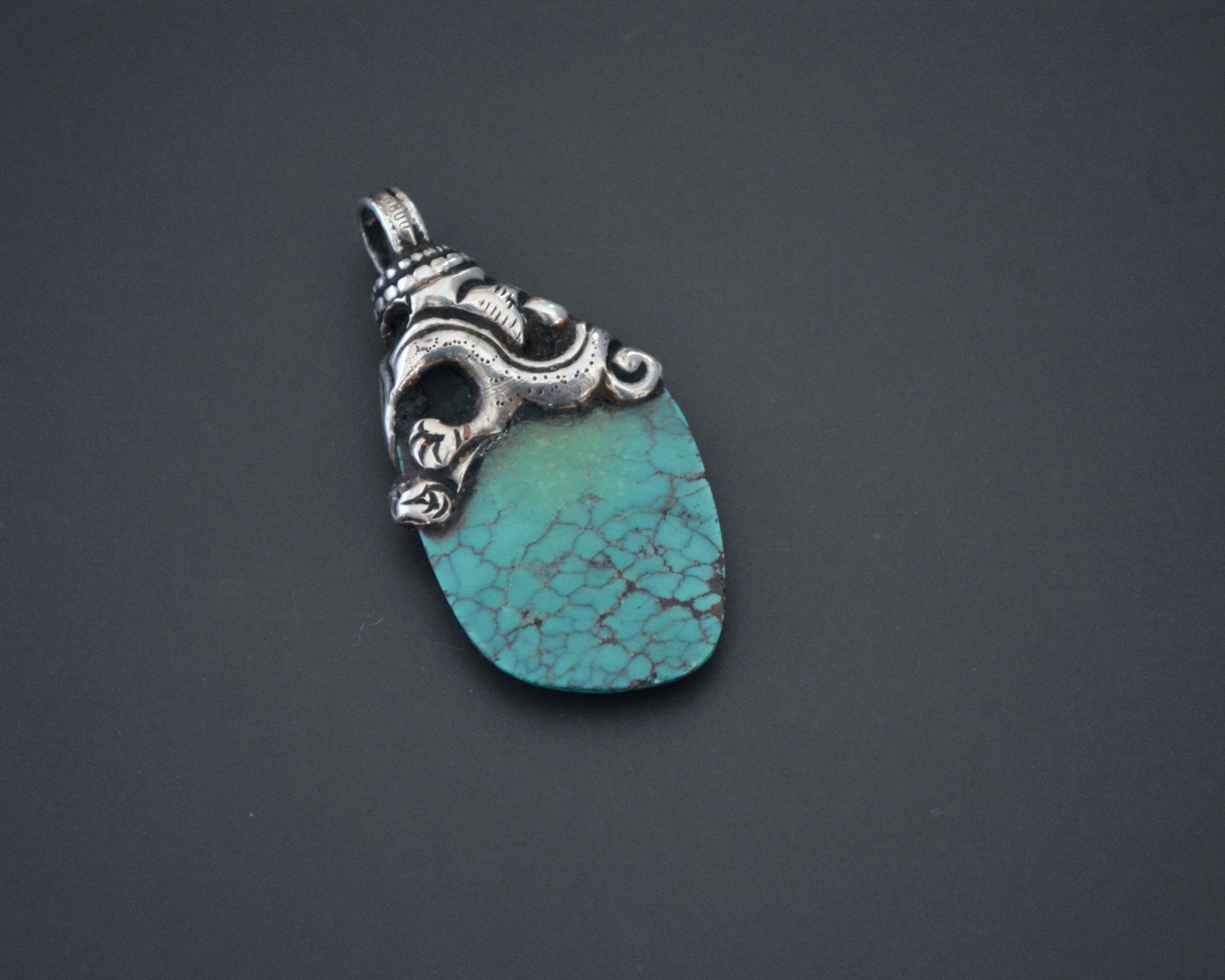 Nepali Turquoise Dragon Pendant