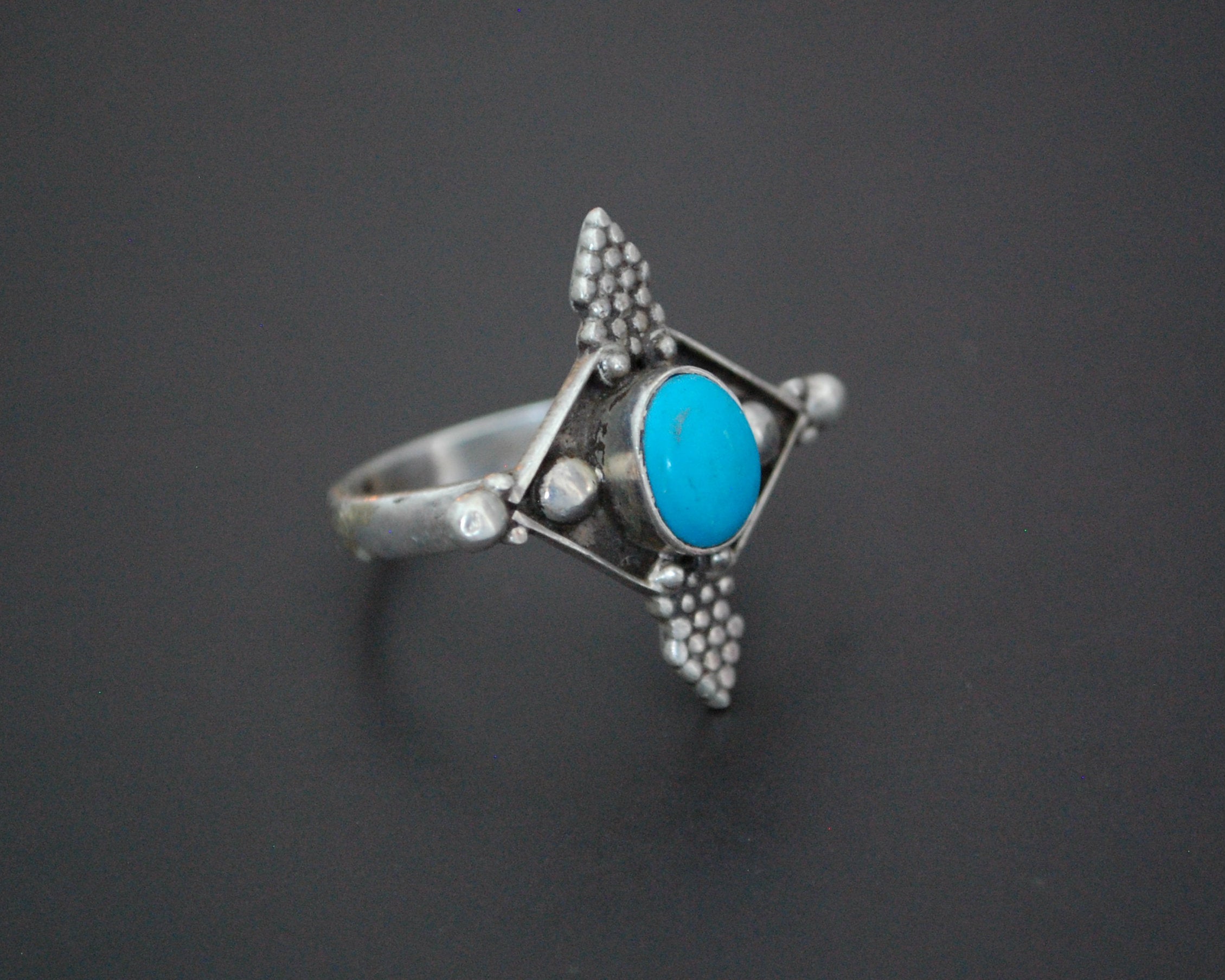 Ethnic Turquoise Ring from India - Size 7.5