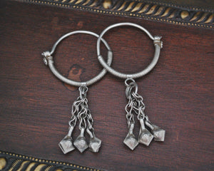 Afghani Hoop Earrings with Tassels