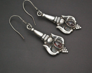 Ethnic Garnet Earrings from India