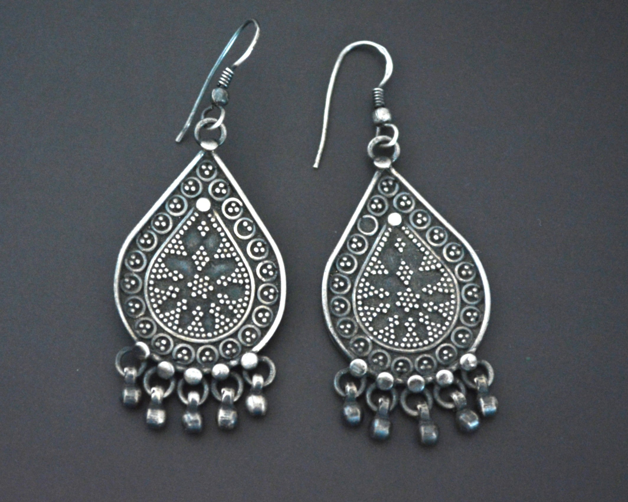 Vintage Indian Silver Earrings
